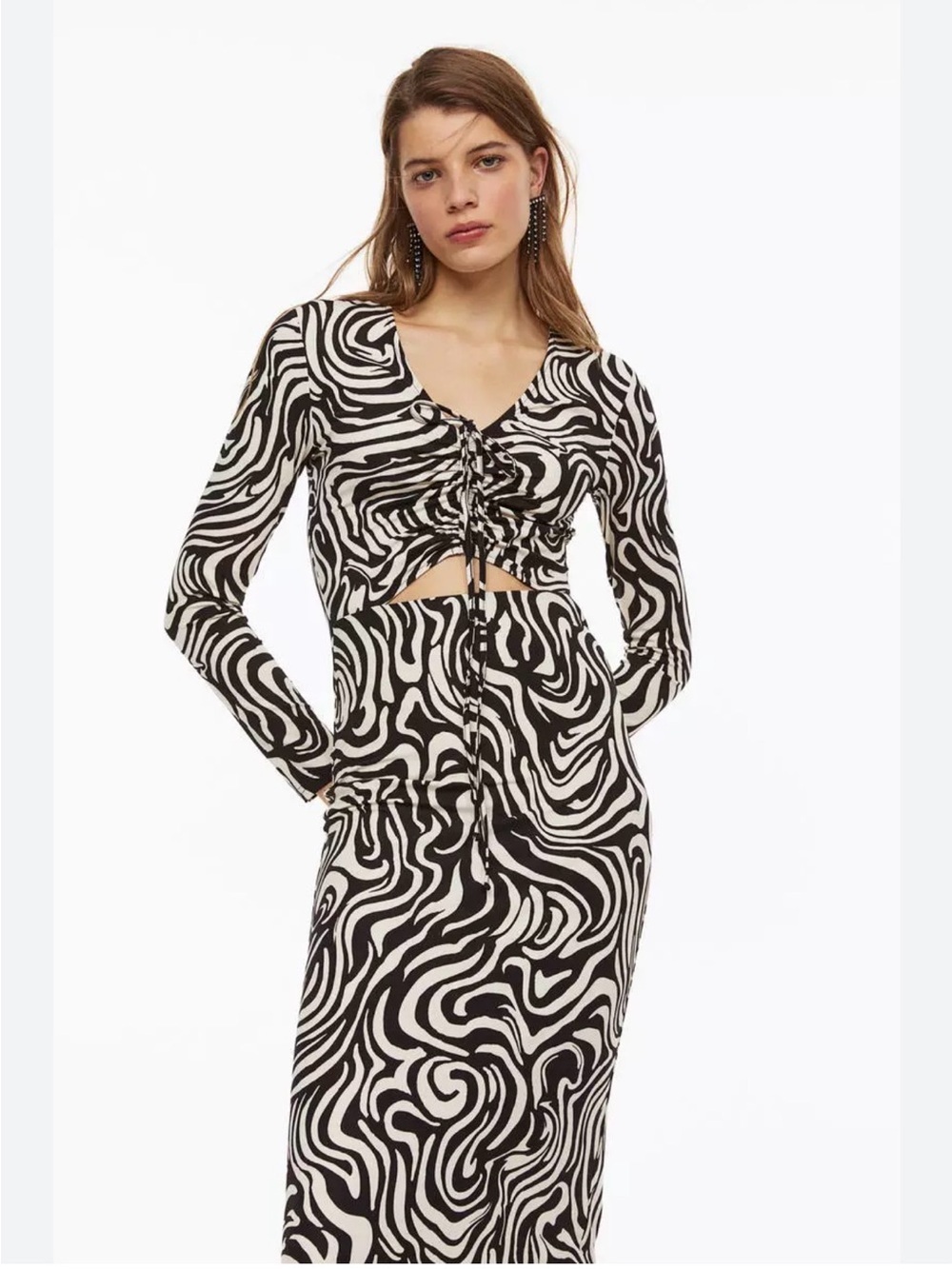 H&M womens bodycon dress size medium NWT